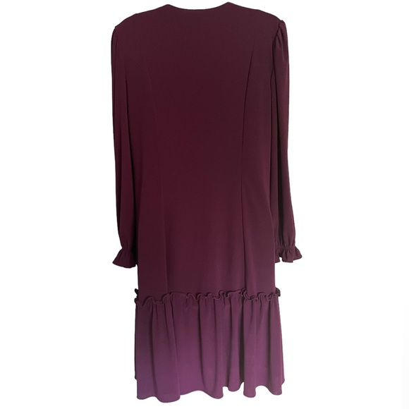 Taylor Deep Purple Dress Size 10 - Picture 4 of 6